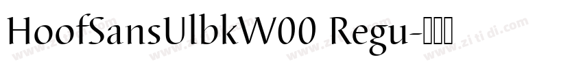 HoofSansUlbkW00 Regu字体转换